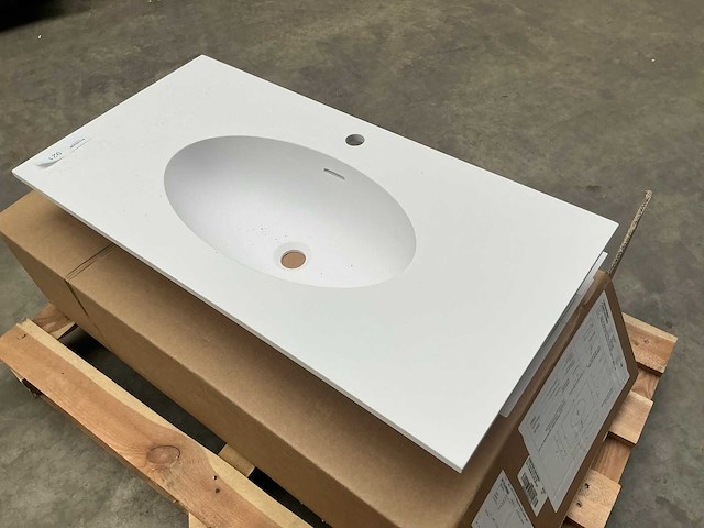 Wastafel wit 90cm - afbeelding 1 van  3