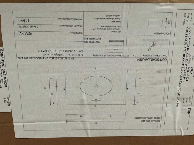 Wastafel wit 90cm - afbeelding 3 van  3