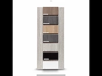 Wastafelblad 240x46x4 cm zonder kraangat mfc black wood - afbeelding 3 van  5