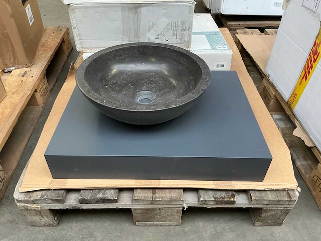 Wastafelblad met waskom (60 cm) - afbeelding 2 van  4