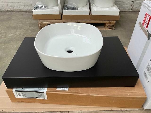 Wastafelblad met waskom (80 cm) - afbeelding 2 van  5