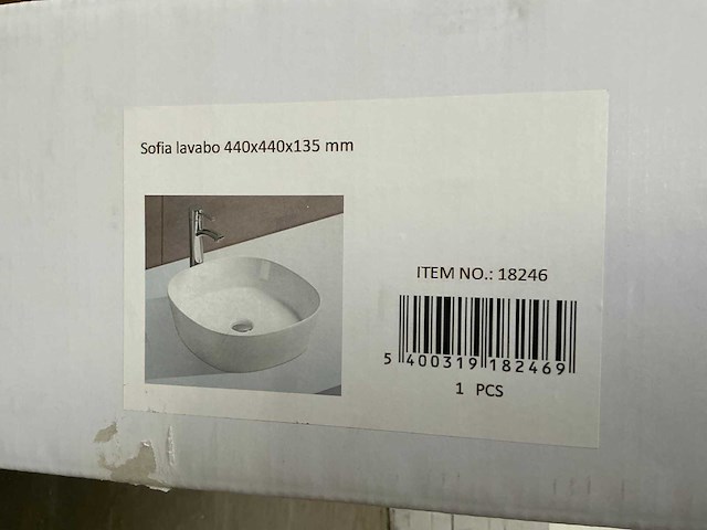 Wastafelblad met waskom (80 cm) - afbeelding 4 van  5