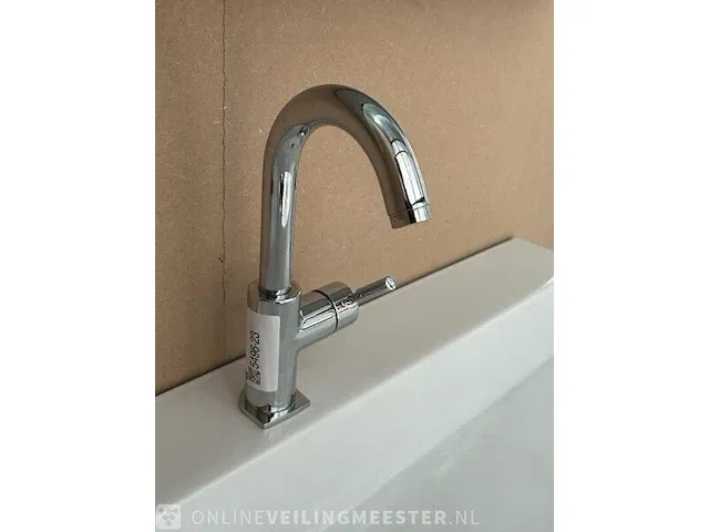 Wastafelkraan design hoog emmevie, wastafelkraan, chroom - afbeelding 1 van  4