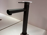 Wastafelkraan highriser gun metal - afbeelding 1 van  3