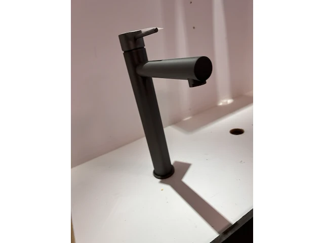 Wastafelkraan highriser gun metal - afbeelding 2 van  3