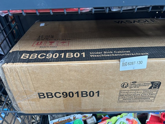 Wastafelonderkast 60x30x60 cm vasagle, bbc901b01 - afbeelding 4 van  4