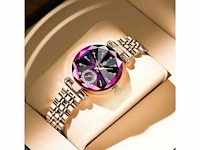 Watch for women luxury jewelry design rose gold - polshorloge - afbeelding 5 van  8