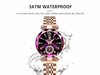 Watch for women luxury jewelry design rose gold - polshorloge - afbeelding 7 van  8