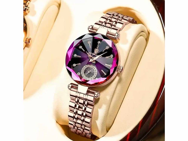 Watch for women luxury jewelry design rose gold - polshorloge - afbeelding 1 van  7