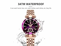 Watch for women luxury jewelry design rose gold - polshorloge - afbeelding 2 van  7