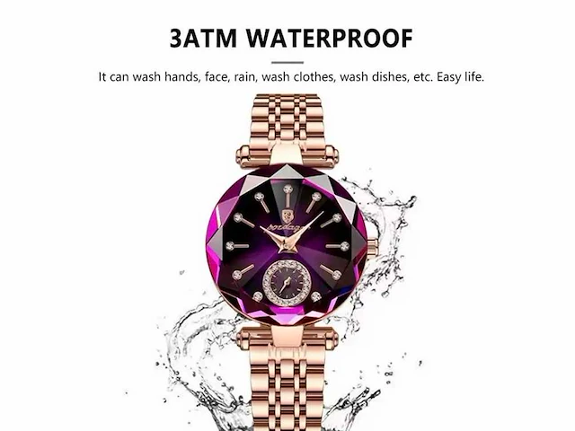 Watch for women luxury jewelry design rose gold - polshorloge - afbeelding 2 van  8