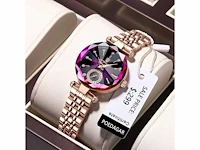 Watch for women luxury jewelry design rose gold - polshorloge - afbeelding 4 van  8