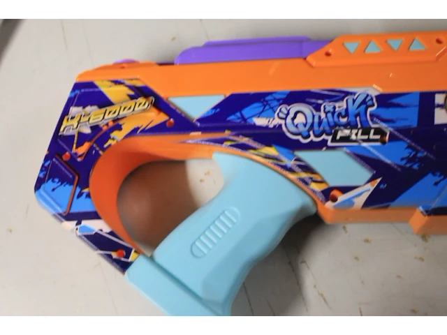 Watergun zonder doos oranje blauw met stickers 1x - afbeelding 6 van  7