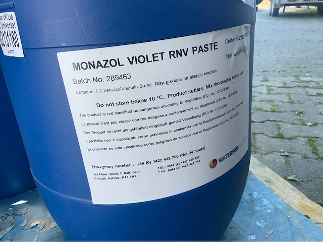 Waterside colours pigment pasta monazol violet rnv 30kg. (4x) - afbeelding 2 van  3