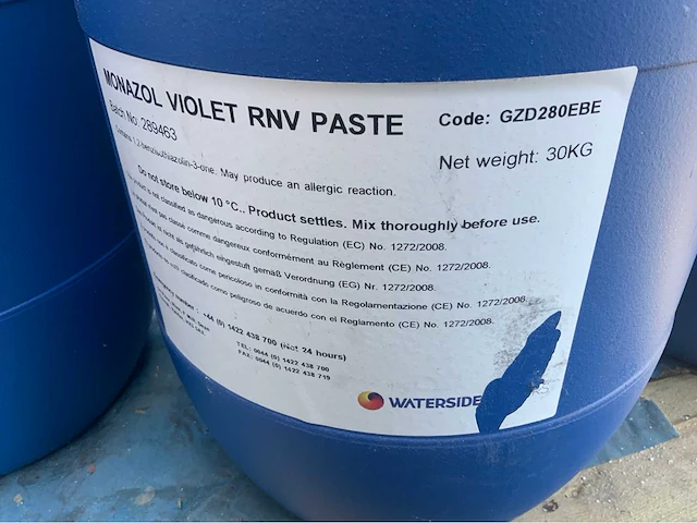 Waterside colours pigment pasta monazol violet rnv 30kg. (4x) - afbeelding 3 van  3