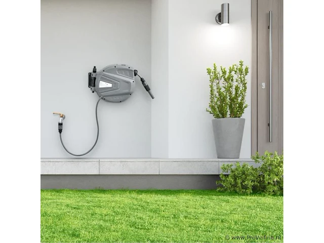 Waterslanghaspel 30 meter incl. 2 opzetstukken - afbeelding 3 van  10