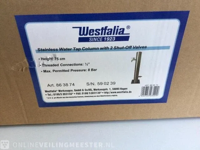 Watertapzuil westfalia, 863874, zilver - afbeelding 2 van  4