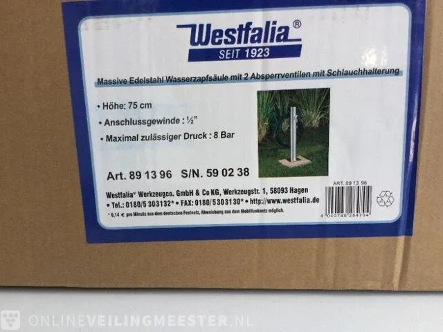 Watertapzuil westfalia, 891396, zilver - afbeelding 2 van  3