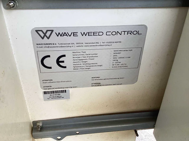 Wave weed control mini serie 14/6 hogedrukreiniger - afbeelding 5 van  15