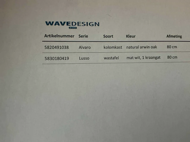 Wavedesign alvaro badmeubelset - afbeelding 5 van  5