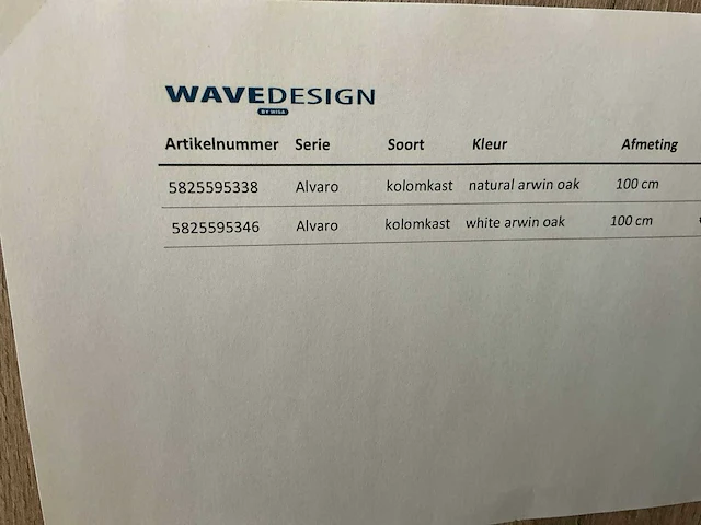 Wavedesign alvaro kolomkast - afbeelding 3 van  3