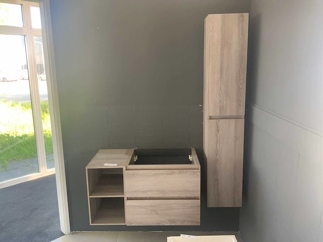 Wavedesign badmeubelset oak 90 cm - afbeelding 1 van  8