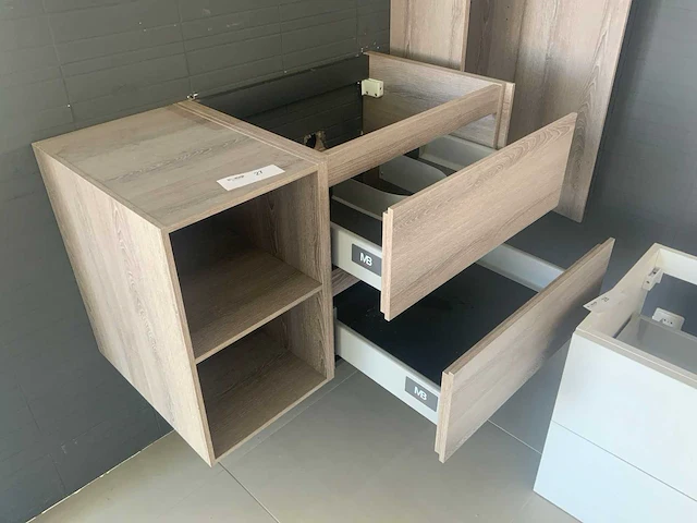 Wavedesign badmeubelset oak 90 cm - afbeelding 4 van  8