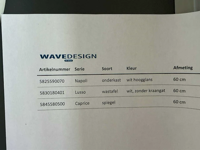 Wavedesign napoli badmeubelset - afbeelding 8 van  8