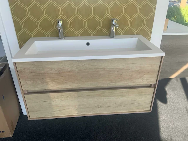 Wavedesign pescara natural oak badmeubelset - afbeelding 3 van  9