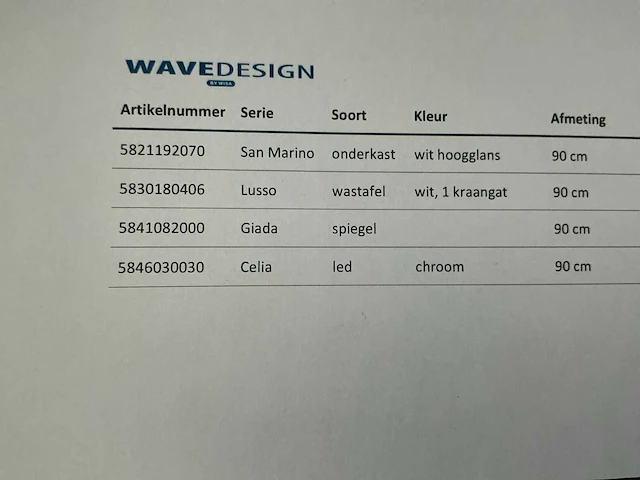 Wavedesign san marino badmeubelset - afbeelding 7 van  7