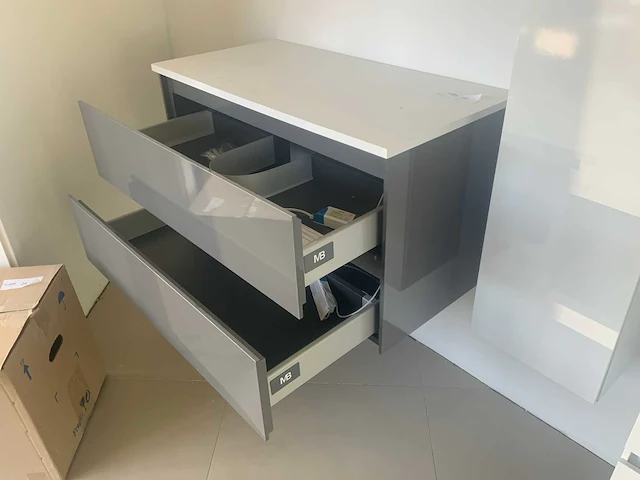 Wavedesign wastafel onderkast 90cm - afbeelding 3 van  5
