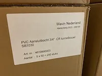 Wavin - cr tunnelbouw - sv1030 - doos á 250 stuks pvc aansluitbochten - afbeelding 4 van  5