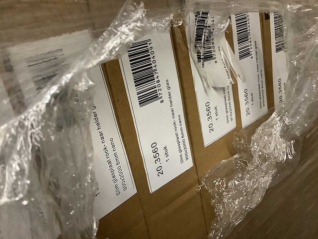 Wb - 203560 - glasplaat slim rook naar helder glas. 90x200 - afbeelding 2 van  3