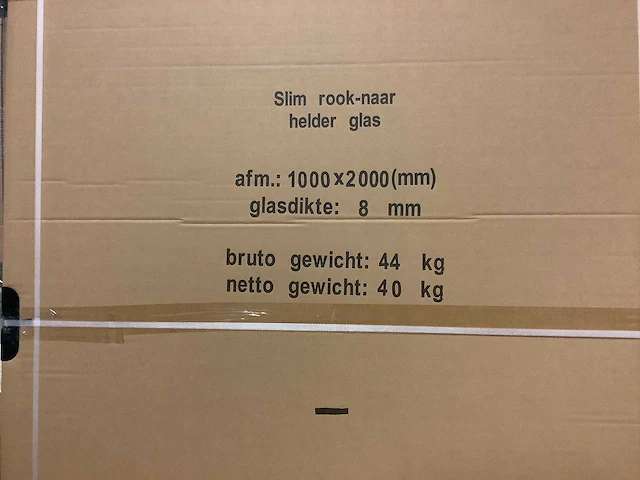 Wb - 20.3561 - glasplaat slim rook naar helder glas. 100x200 - afbeelding 3 van  3