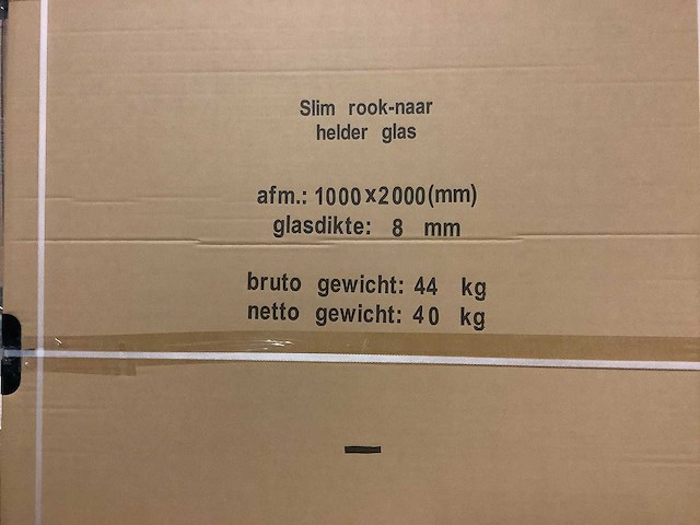 Wb - 20.3561 - glasplaat slim rook naar helder glas. 100x200 - afbeelding 3 van  3