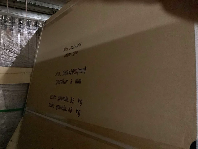 Wb - 20.3562 - glasplaat slim rook naar helder glas. 120x200 - afbeelding 3 van  3