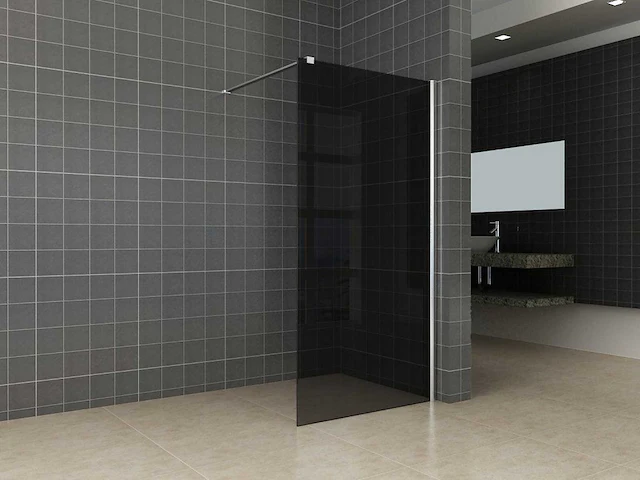 Wb - 20.3972 - comfort inloopdouche 90x200 cm rookglas - afbeelding 1 van  3