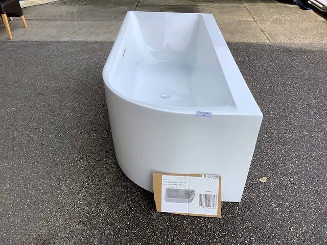 Wb - 21.3668 zenn - hoekbad links 180x80 cm - afbeelding 4 van  9