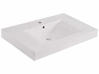 Wb - 38.6101 - wastafel kunstmarmer 80x46 cm. - afbeelding 1 van  4