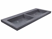 Wb - 39.3768 - meubel wastafel hardsteen met 2 kraangaten. - afbeelding 1 van  7