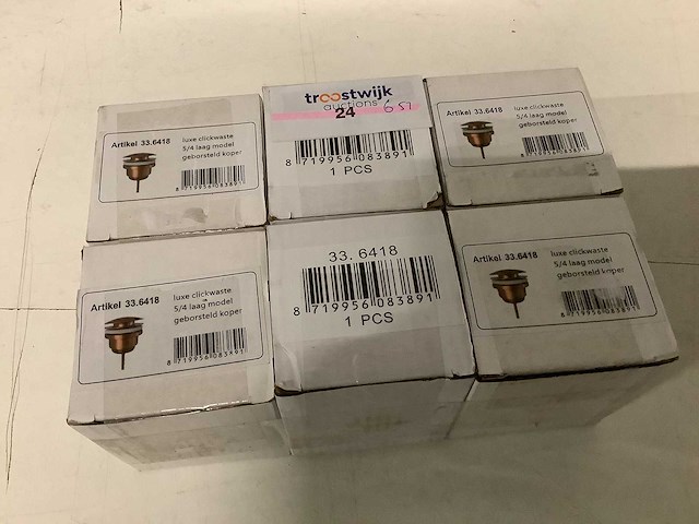 Wb - caral - clickwaste voor wastafel/fontein (6x) - afbeelding 2 van  2