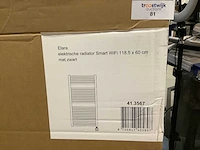Wb - elara 41.3567 - elektrische radiator smart wifi 118,5 x 60 cm mat zwart - afbeelding 2 van  3