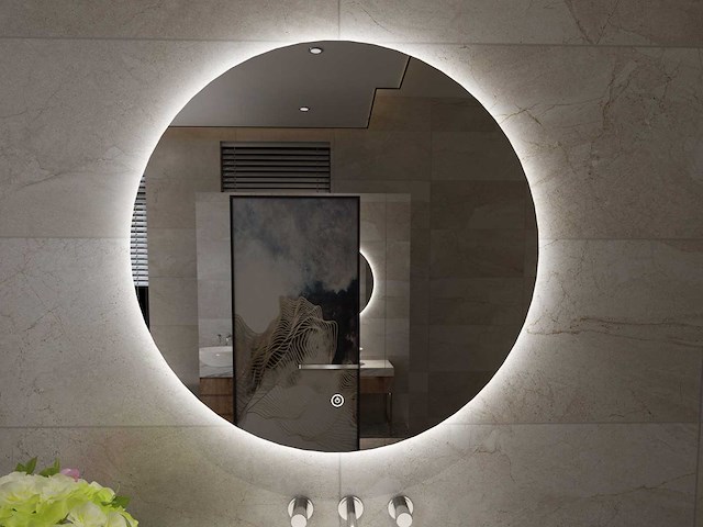 Wb - giro - 38.4401 - spiegel rond 80 cm + led verlichting - afbeelding 1 van  4