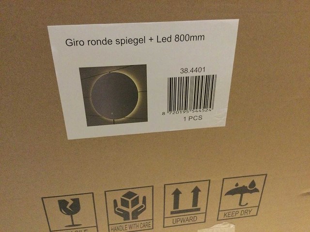 Wb - giro - 38.4401 - spiegel rond 80 cm + led verlichting - afbeelding 2 van  3