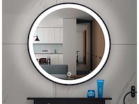 Wb - lista nera - spiegel rond 100 cm. met led verlichting dimbaar - afbeelding 1 van  3
