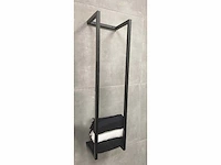 Wb - loft 28.7003 - handdoekrek loft industrieel mat zwart (2x) - afbeelding 1 van  4
