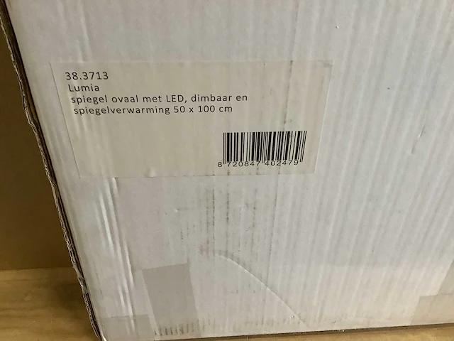 Wb - lumia 38.3713 - spiegel ovaal met led, dimbaar en spiegelverwarming 50 x 100 cm - afbeelding 2 van  3