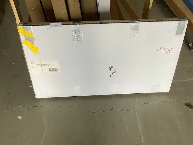 Wb - nomi 38.3711 - spiegel met lijst ovaal met led, dimbaar en spiegelverwarming 50x100 cm - afbeelding 3 van  3