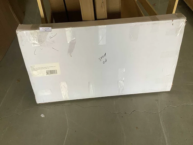 Wb - nomi 38.3712 - spiegel met lijst ovaal met led, dimbaar en spiegelverwarming 50x100 cm - afbeelding 2 van  3