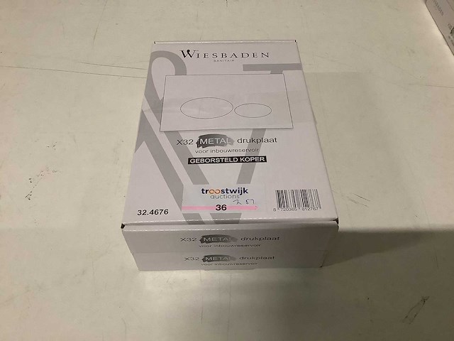 Wb - x32 metal - drukplaat voor inbouwreservoir (2x) - afbeelding 2 van  3